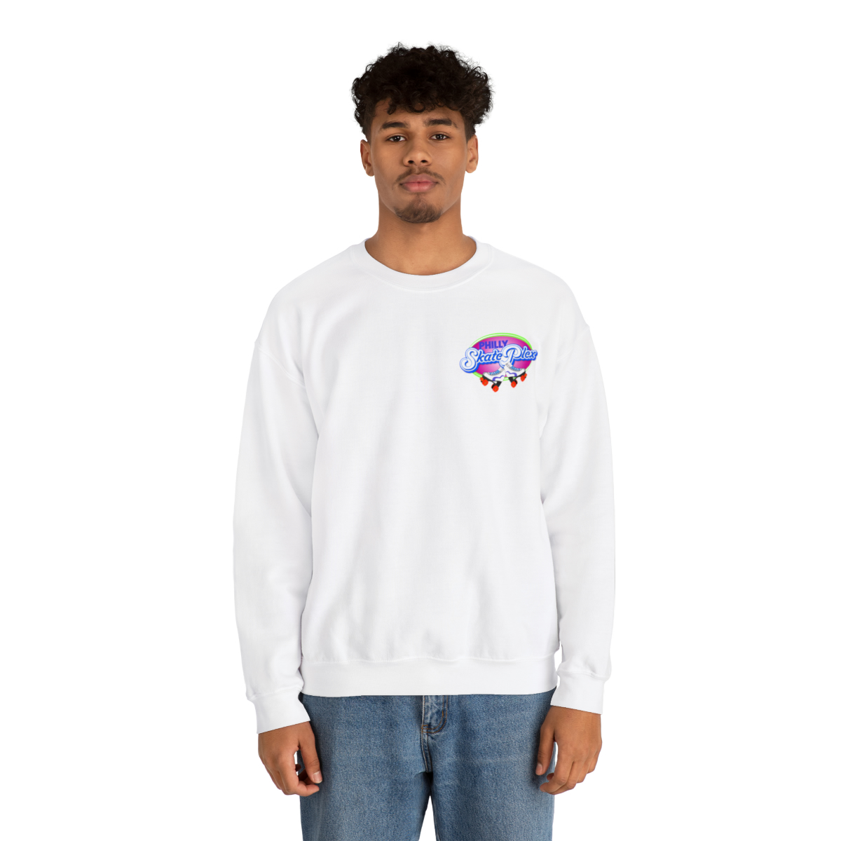 Crew-Neck Sweatshirt with Brand Print